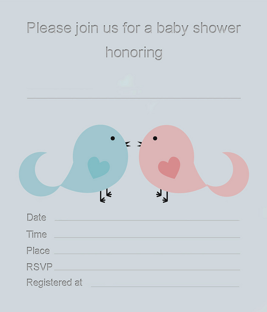 Free Printable Twin Baby Shower Invitation