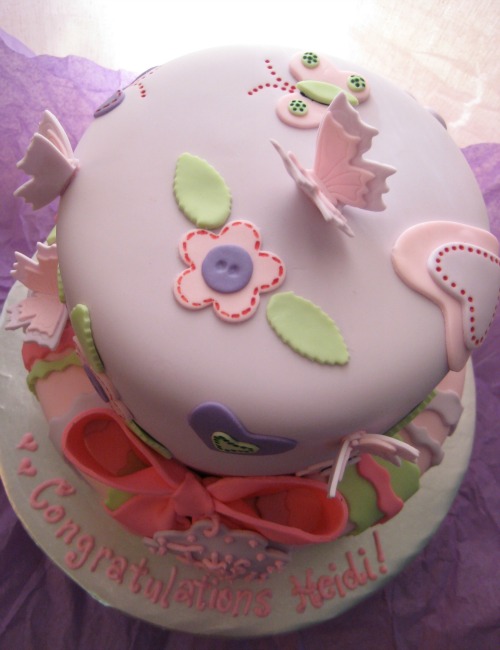 Baby Shower Cake inspired by Butterfly Invitation