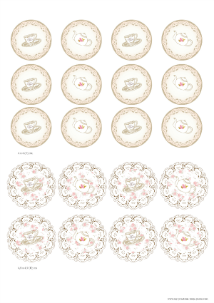 Free Printable Tea Party Baby Shower Cupcake Toppers