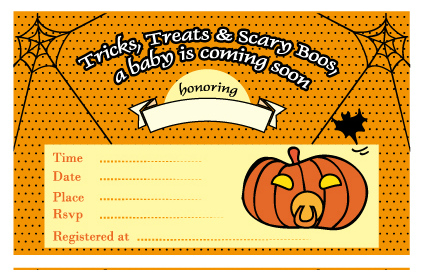 halloween themed baby shower invitations