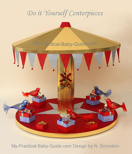 A Merry Go Round Centerpiece with birds A Christmas Decoration