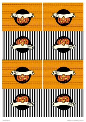 Free Printable Halloween Food Tent Crads