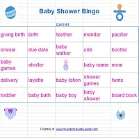 Free Baby Shower Bingo cards