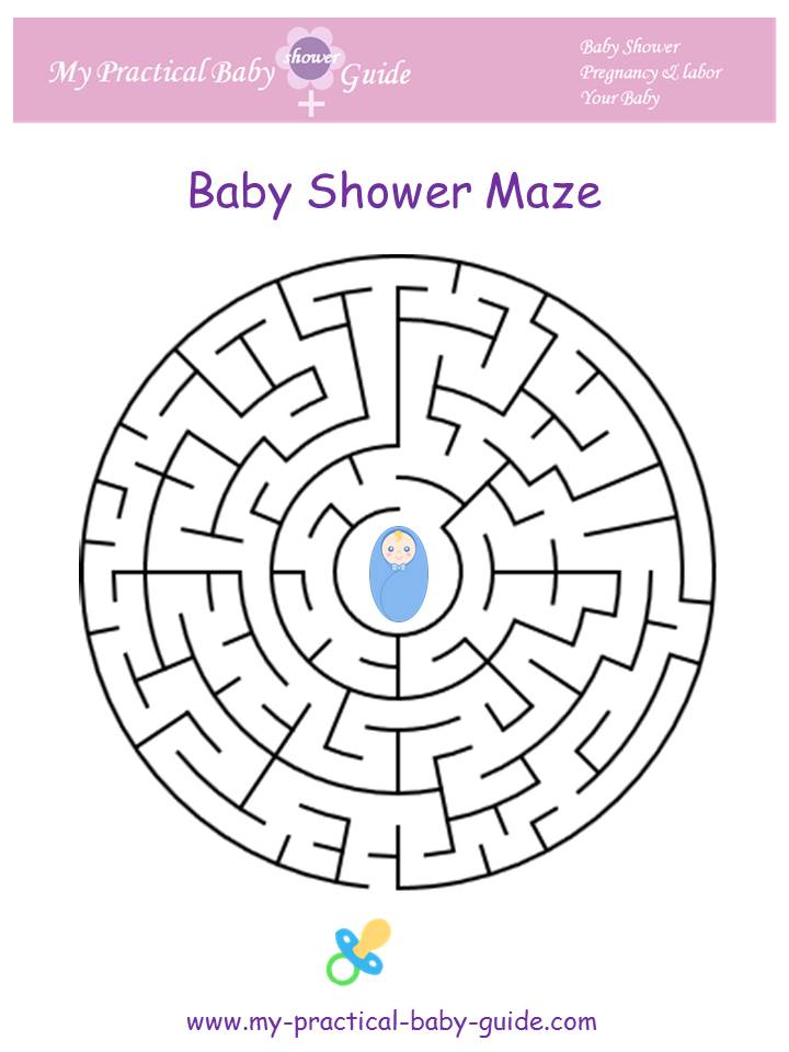 Baby Shower Game Maze
