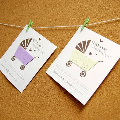 DIY Baby Shower Card Seed Favor