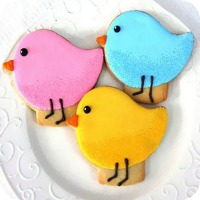 bird baby shower cookies