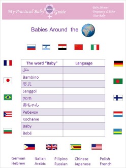 Free Printable Baby Shower Game Around the World