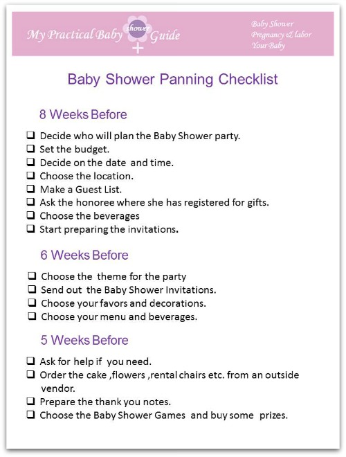 How Plan a Baby Shower - My Baby Shower Guide