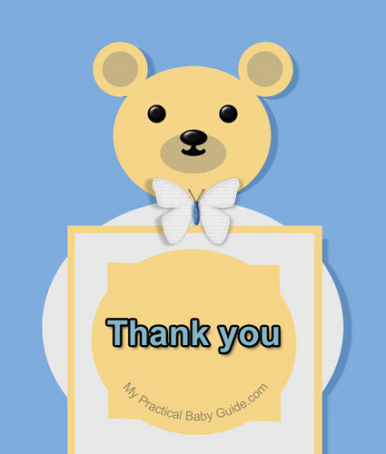 Teddy Bear Baby shower THANK YOU card blue printable, boy baby shower,  party thank you, digital files jpg pdf, instant download - tb001