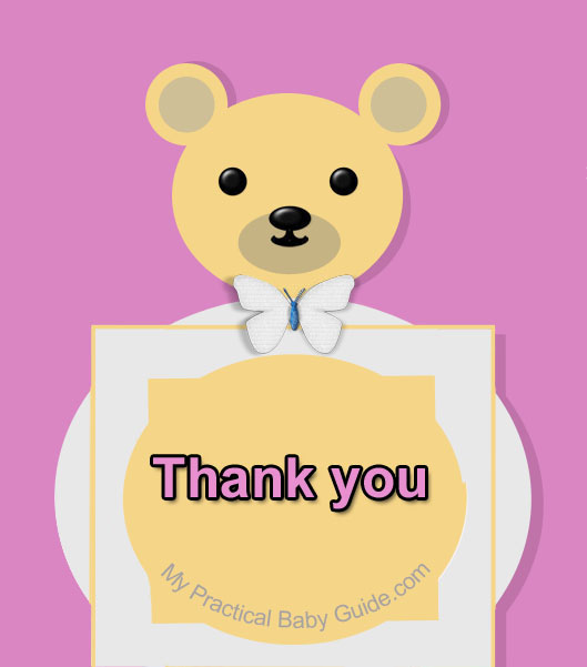 Free Printable Bear Girl Thank You Cards