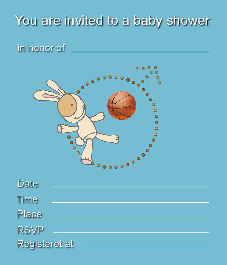 Free Printable Baby Boy Sport Baby Shower Theme Invitations