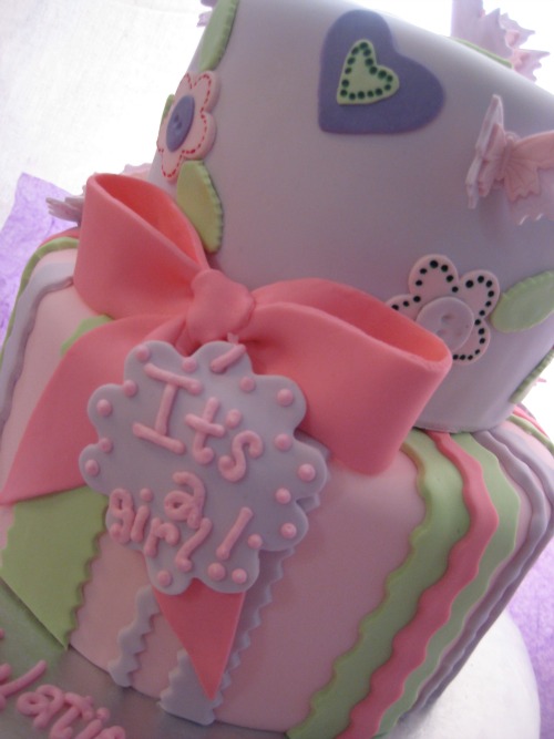 Baby Shower Cake inspired by Butterfly Invitation