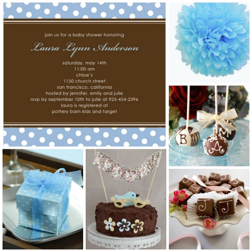 Chocolate Baby Shower Inspiration Board Ideas