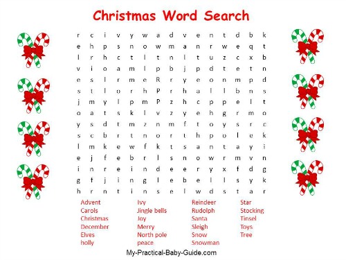 Free Printable Christmas Word Search Game