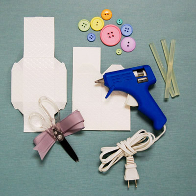 Cute as a Button Baby Shower Favor Box
