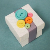 Cute as a Button Baby Shower Favor Box