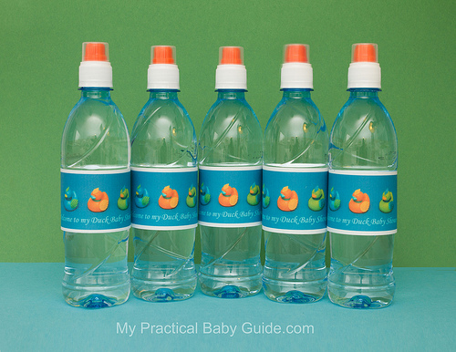 Free Printable Duck Baby Shower Bottle Labels