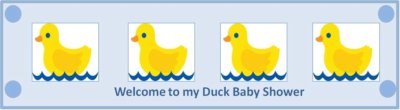 duck baby shower custom bottle label