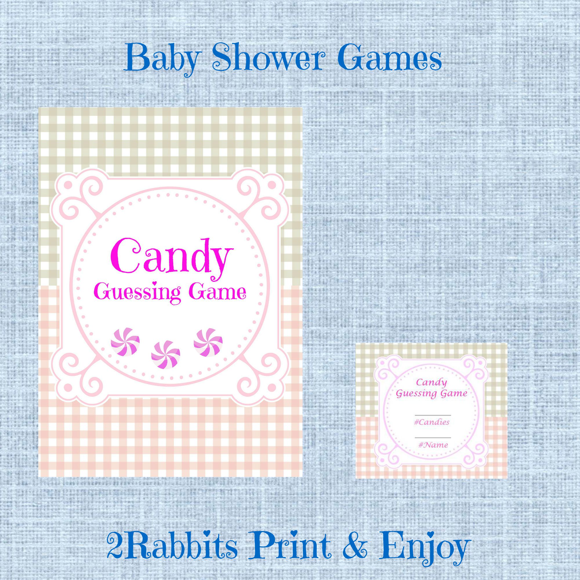 Printable Candy Guessing Baby Shower Game