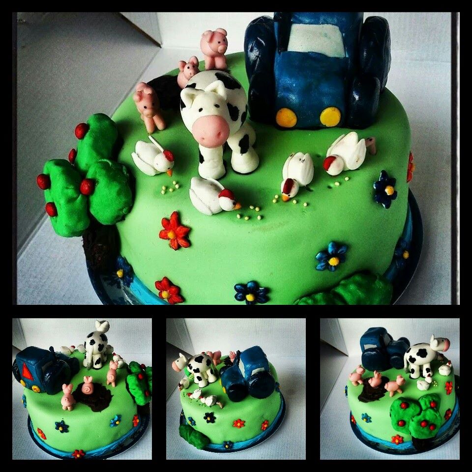 Pigs, Cows and Duck - Farm Themed Cake