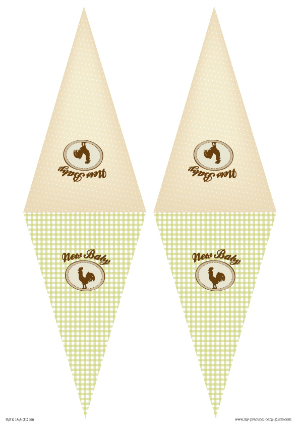 Free Printable Triangle Banner Farm Baby Shower