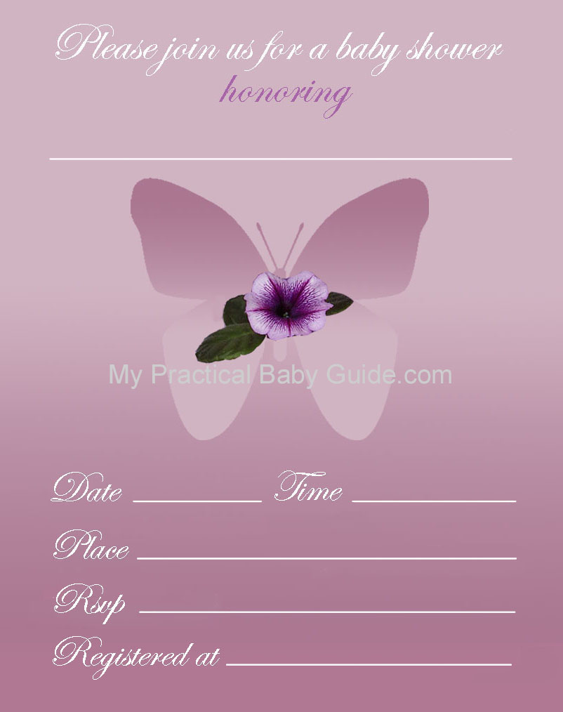 butterfly baby shower invitations templates free