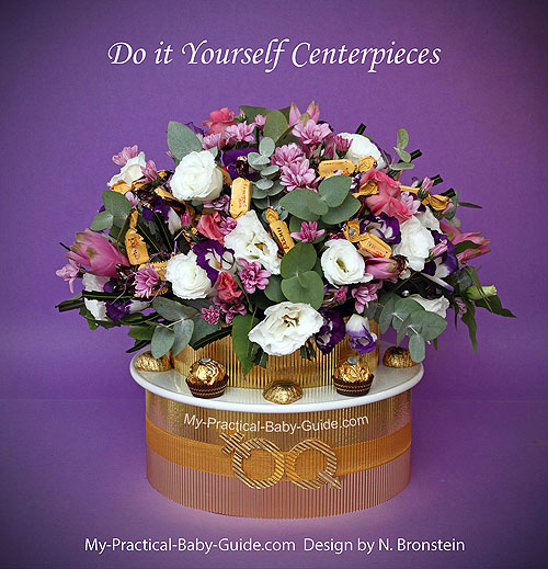 DIY  Gender  Reveal Flower Centerpieces