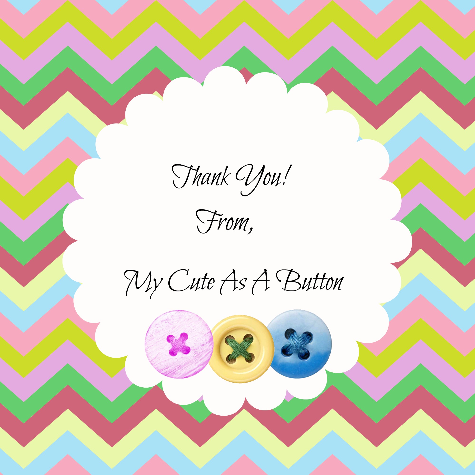 Free Printable Cute As A Button Thank You Gift Tags