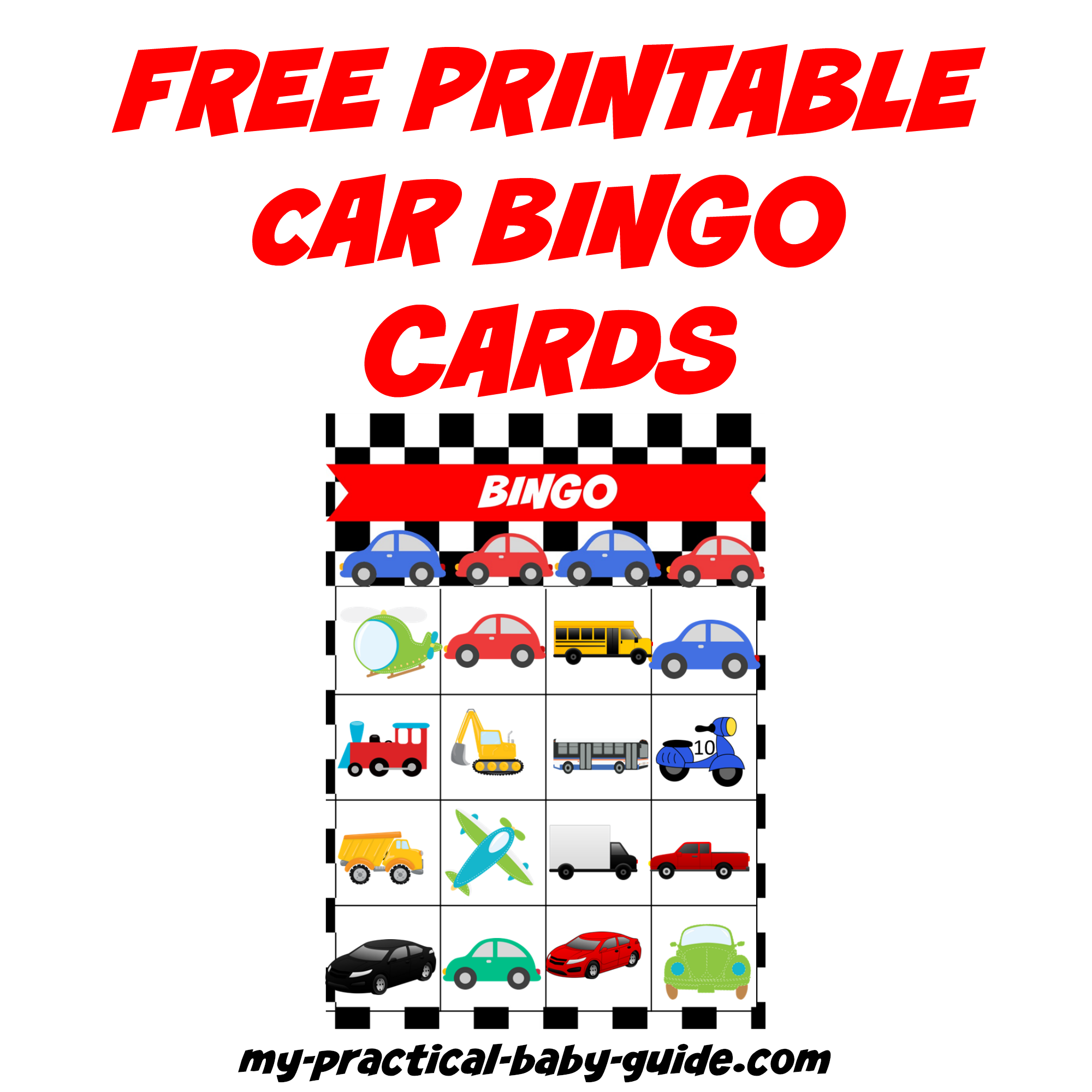 Free Car Birthday Bingo Cards