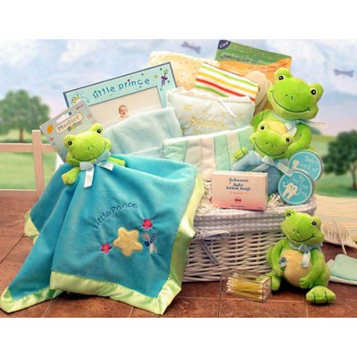 Frog Baby Shower Gift Basket