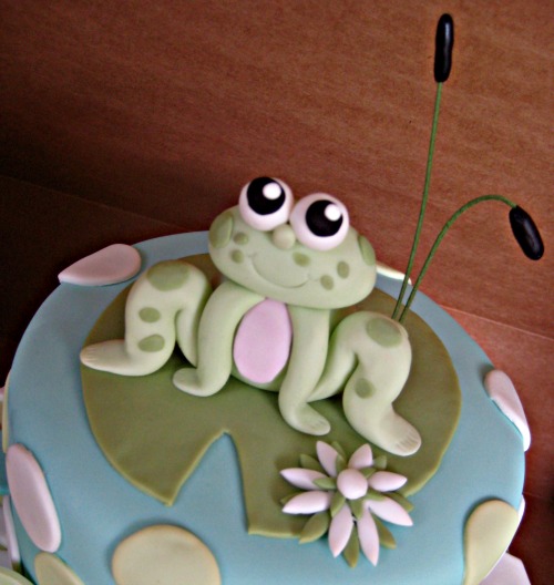 Frog Baby Shower Cake