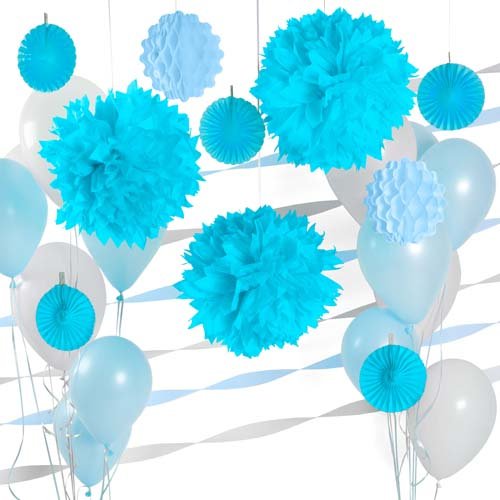Light Blue Colored Decor Party Kit