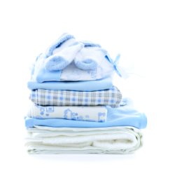 Stack of Baby Boy/Girl Cloths Centerpieces