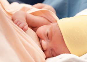 Breastfeeding a newborn