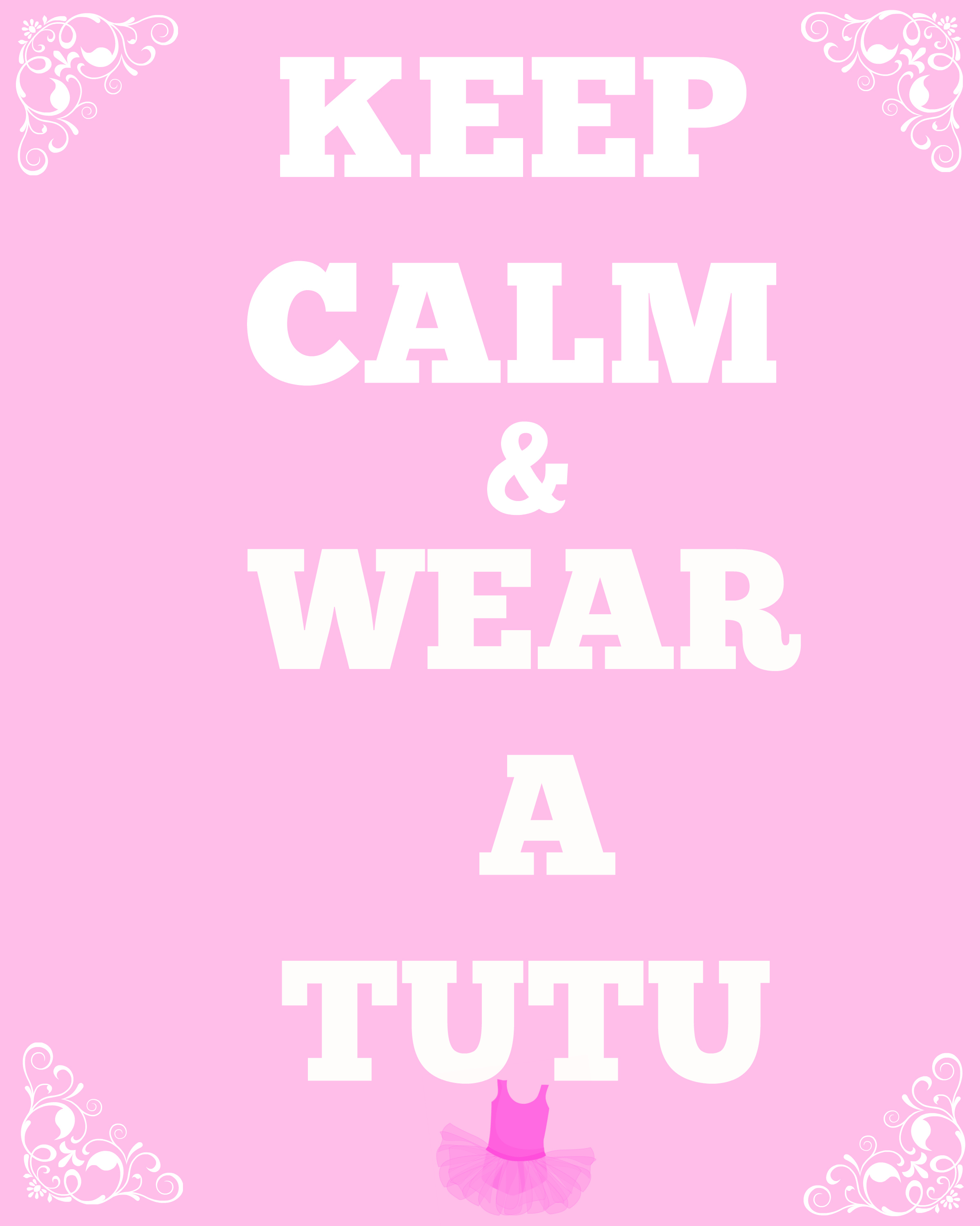 Keep Calm & Wear A Tutu Birthday Sign