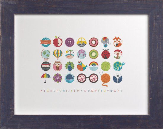 Nursery Wall Art Alphabet in the Round