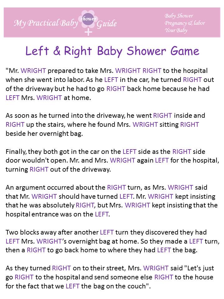 Funny Right To Left Baby Shower Game Person Froo1988