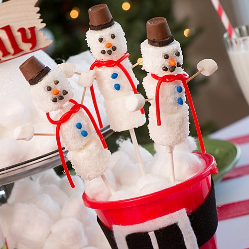 Snowman Marshmallow Pops