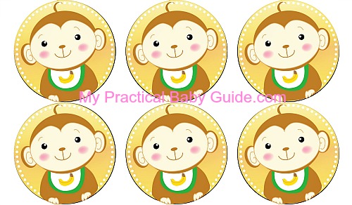 Free Printable Monkey Cupcake Toppers
