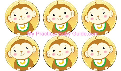 Free Printable Monkey Cupcake Toppers