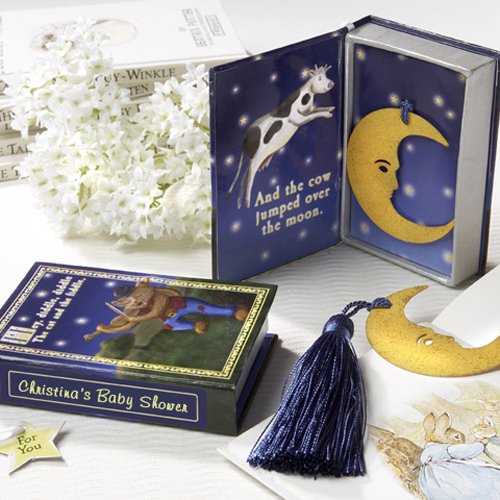 Over the Moon Bookmark Baby Shower Favor