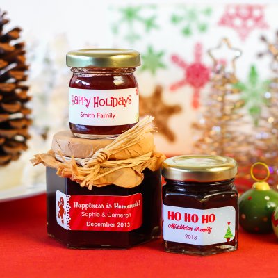 Personalized Holiday Jam Favor