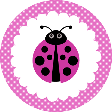 Free Printable Pink Ladybug Cupcake Toppers
