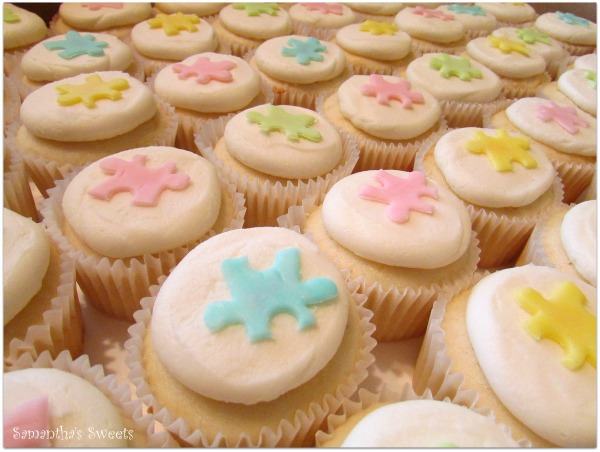 Puzzle Cupcakes for Adoption Baby Shower