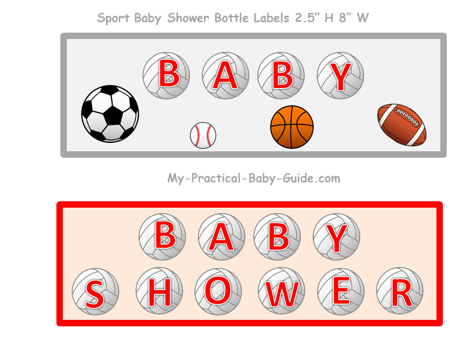 Free Printable Sport Baby Shower Bottle Labels