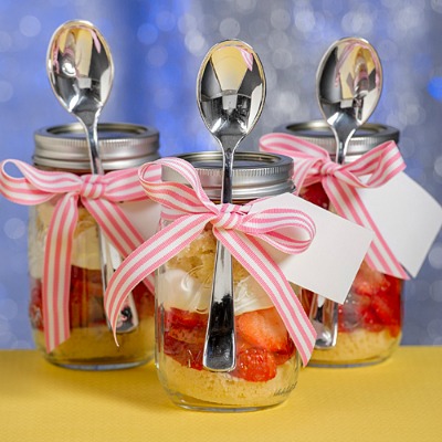 DIY Strawberry Shortcake in a Baby Shower Jar