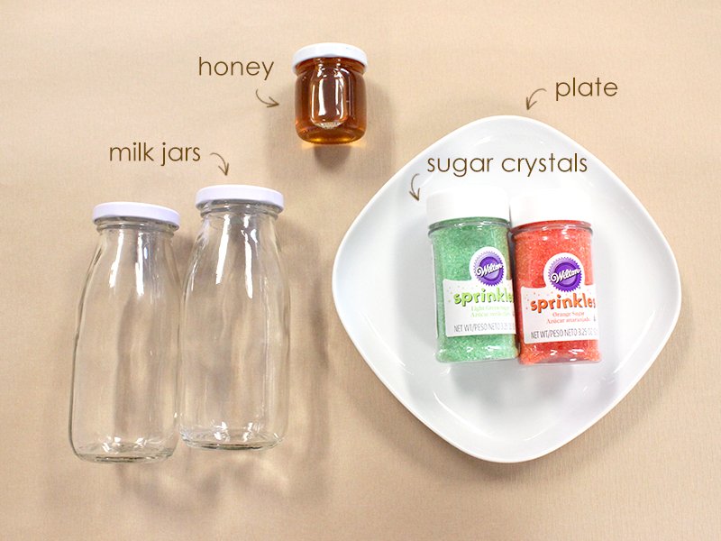 Sugar Rimmed Milk Jars Dessert Table Decorations