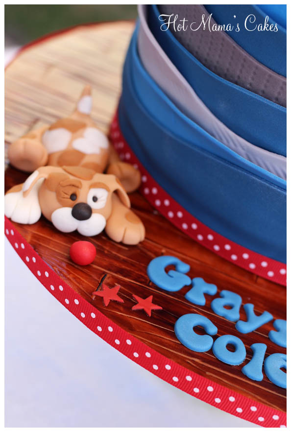 Vintage Toy Filled Wagon Baby Shower Cake