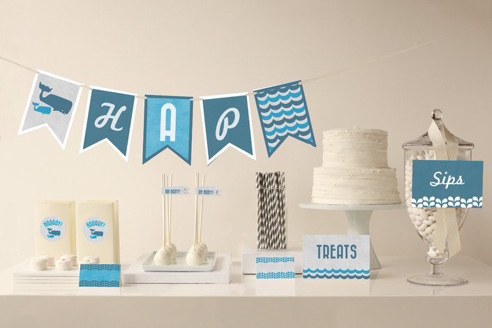 Whale Baby Shower Party Decor