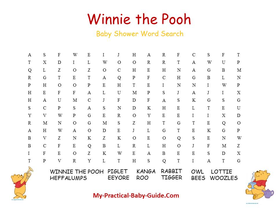 Bear Baby Shower Games Set - Instant Download
